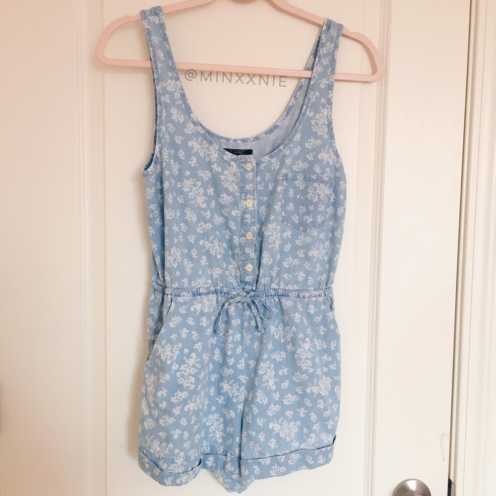Floral Drawstring Romper (Size S)